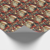 Jewel Toned Art Nouveau Santa Geschenkpapier (Ecke)