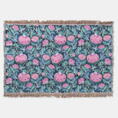 Jewel Toned Boho Chalk Chintz Floral Pattern Decke (Vorderseite)