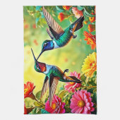 Jewel Toned Hummingbird Magic Design Geschirrtuch (Vertikal)