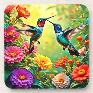 Jewel Toned Hummingbird Magic Design Getränkeuntersetzer