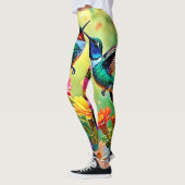 Jewel Toned Hummingbird Magic Design Leggings (Links)