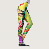 Jewel Toned Hummingbird Magic Design Leggings (Rechts)