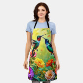 Jewel Toned Hummingbird Magic Design Schürze (Getragen)