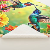 Jewel Toned Hummingbird Magic Design Sherpadecke (3/4)