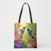 Jewel Toned Hummingbird Magic Design Tasche (Vorderseite)