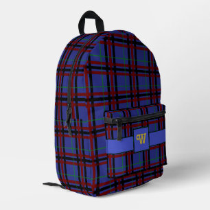Jewel Toned Kariert Bedruckter Rucksack