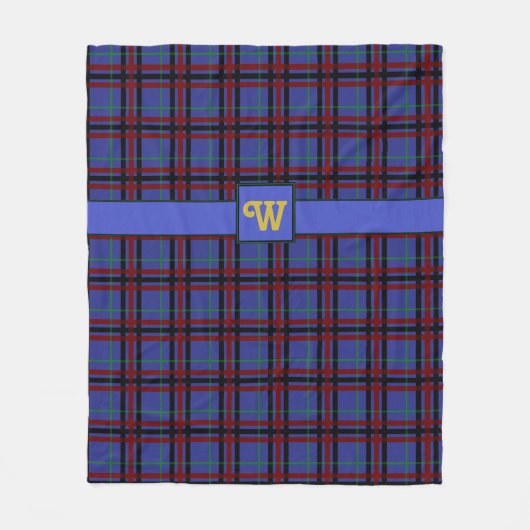 Jewel Toned Kariert Fleece Blanket (Vorderseite)