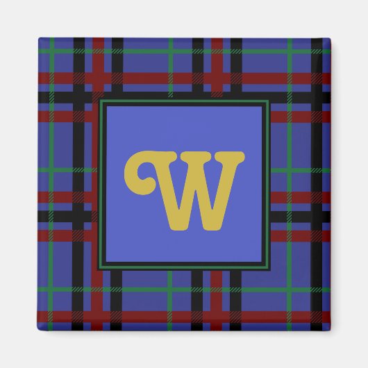 Jewel Toned Kariert Magnet (Vorne)