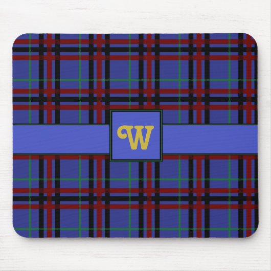 Jewel Toned Kariert Mousepad (Vorne)