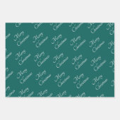 Jewel Toned Pink Lila Green Frohe Weihnachten Geschenkpapier Set (Vorderseite 3)