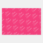 Jewel Toned Pink Lila Green Frohe Weihnachten Geschenkpapier Set (Vorderseite)