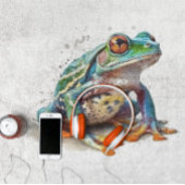 Jewel Toned Watercolor Frog Badehandtuch