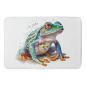 Jewel Toned Watercolor Frog Badematte (Vorderseite)