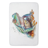 Jewel Toned Watercolor Frog Badematte (Vorderseite Vertikal)