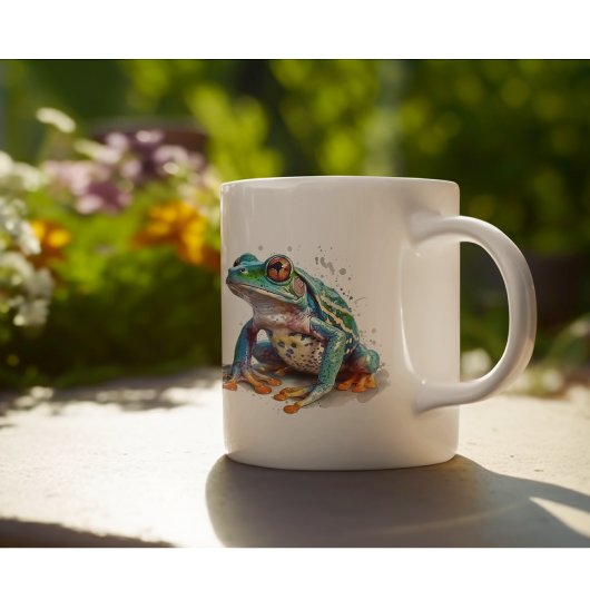 Jewel Toned Watercolor Frog Kaffeetasse