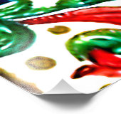 Jewel Tones Mittelalterliches Manuskript-Blume Sku Fotodruck (Ecke)