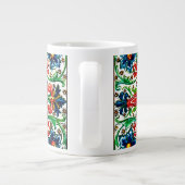 Jewel Tones Mittelalterliches Manuskript-Blume Sku Jumbo-Tasse (Rückseite)