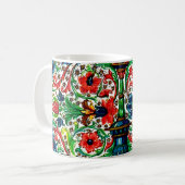 Jewel Tones Mittelalterliches Manuskript-Blume Sku Kaffeetasse (Vorderseite Links)