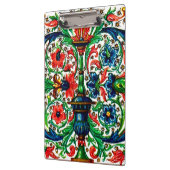 Jewel Tones Mittelalterliches Manuskript-Blume Sku Klemmbrett (Links)