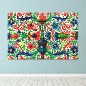 Jewel Tones Mittelalterliches Manuskript-Blume Sku Leinwanddruck (Insitu (Holzboden))