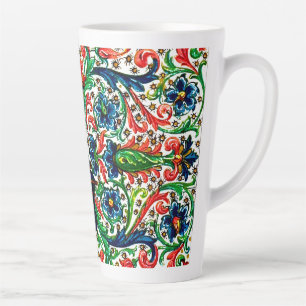 Jewel Tones Mittelalterliches Manuskript-Blume Sku Milchtasse