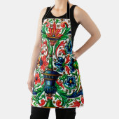 Jewel Tones Mittelalterliches Manuskript-Blume Sku Schürze (InSitu)