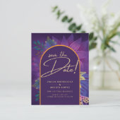 Jewel Tones Plum Lila Berry Gold Wedding (Stehend Vorderseite)