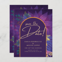 Jewel Tones Plum Lila Berry Gold Wedding