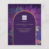 Jewel Tones Plum Lila Berry Gold Wedding Flyer (Hinten)