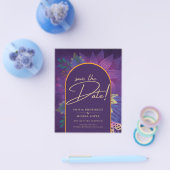 Jewel Tones Plum Lila Berry Gold Wedding Flyer (Einzeln)
