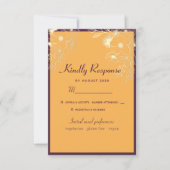 Jewel Tones Wedding RSVP Card (Vorderseite)
