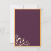 Jewel Tones Wedding RSVP Card (Rückseite)