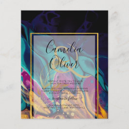 Jewel Tones WEDING INK Plum Lila Aquamarin Navy Go Flyer