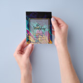 Jewel Tones WEDING INK Plum Lila Aquamarin Navy Go Flyer (Gruppe)