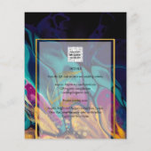 Jewel Tones WEDING INK Plum Lila Aquamarin Navy Go Flyer (Hinten)