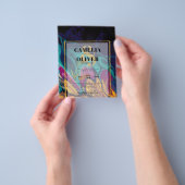 Jewel Tones WEDING INK Plum Lila Aquamarin Navy Go Flyer (Gruppe)