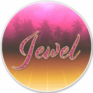 Jewel Vorname Name golden pink Aufkleber Sticker