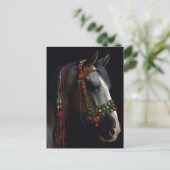 Jewelator Halter Horse Postkarte (Stehend Vorderseite)