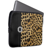 Jewele Black Leopard Laptop Sleeve (Vorne Rechts)