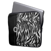 Jewele Black Zebra Laptop Sleeve (Vorderseite Links)