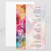 Jewele Luxe Pink Lila Glamour Wedding Menu (Vorne/Hinten)