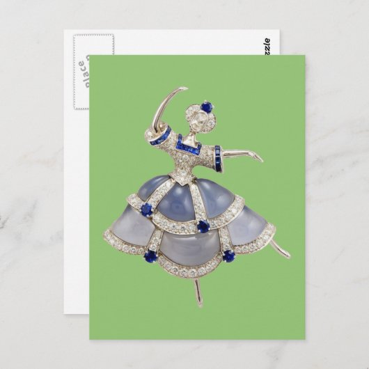 Jeweled Ballerina Postkarte (Vorne/Hinten)