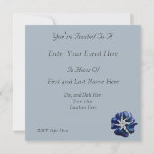 Jeweled blaue Blumen-Party Einladung