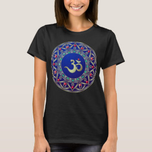 Jeweled Blue Om T - Shirt