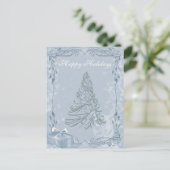 Jeweled Christmas Tree Postcard Feiertagspostkarte (Stehend Vorderseite)