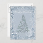 Jeweled Christmas Tree Postcard Feiertagspostkarte (Vorne/Hinten)