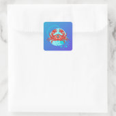 Jeweled Crab Quadratischer Aufkleber (Tasche)