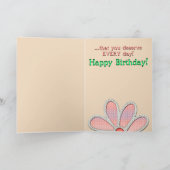 Jeweled Daisy #3 (Geburtstagskarte) Karte (Innenseite)