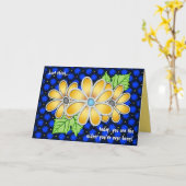 Jeweled Daisy (Geburtskarte) Karte (Gelbe Blume)