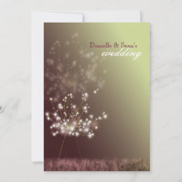 Jeweled Dandelions Rural Wedding Einladung